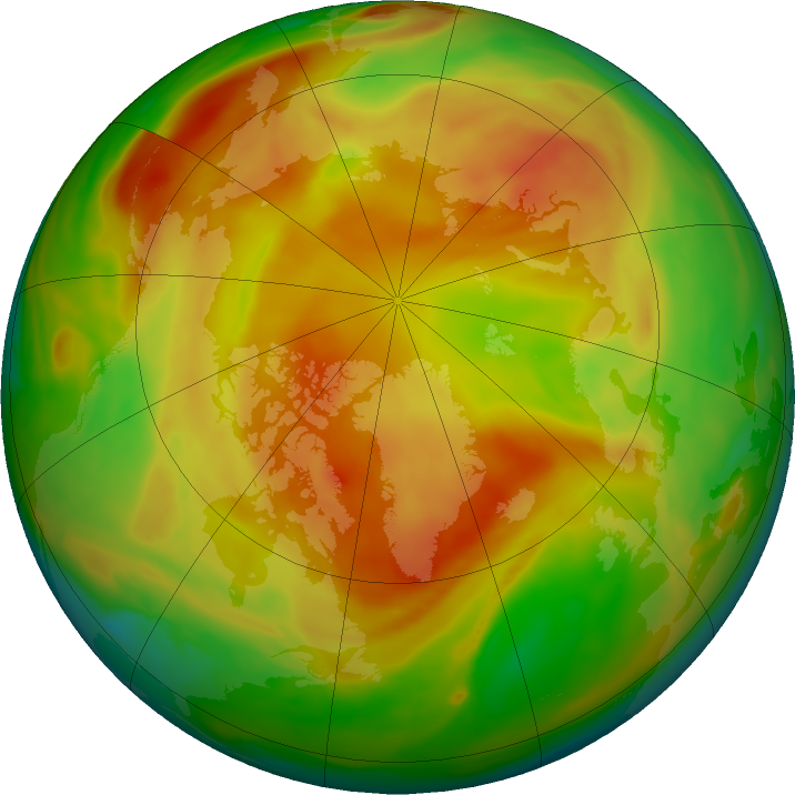 Arctic ozone map for 03 May 2018